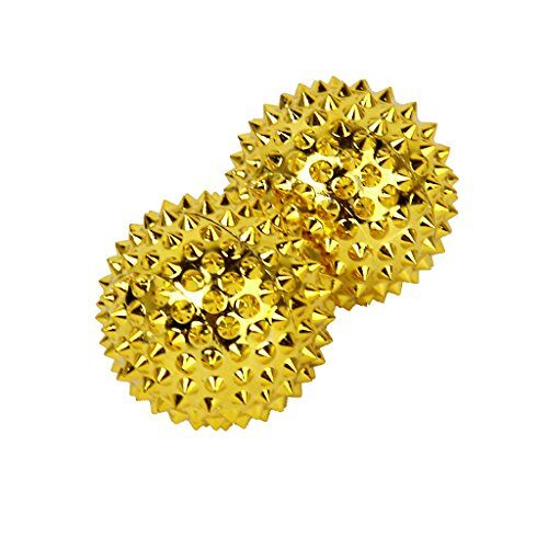 chi-enterprise 1 paar magnetische acupressuurballen goud klein, 32 mm diameter 228 acupunctuurnaalden