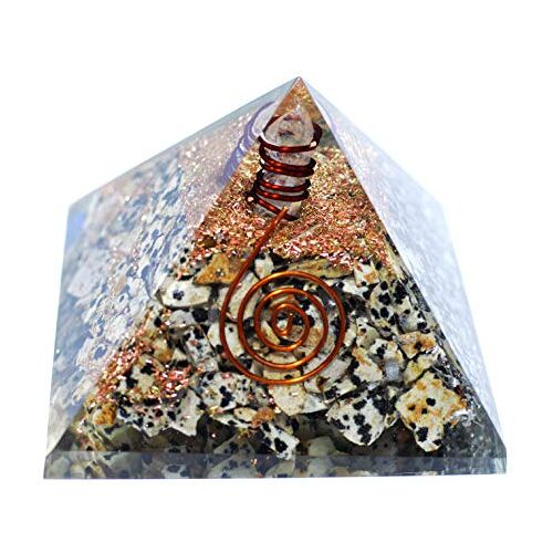 Blessfull Healing Reiki Healing Stone Fen Shui Gift Dalmatie Steen met Potlood Piramide Chakra Energie -Zegende Genezing