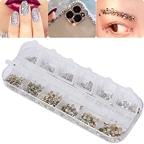 Naroote Manicurekristal, Kleurrijke Nail Art Tool Nagelsteentjes Decoratie, Plaksteen Nagelkunstaccessoire Nagelkunstdecoratie Nagelkunst Leerlingen Nagelsalons(Rhinestone 1#)