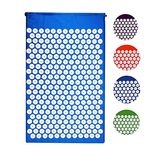 GMMH Acupressuurmat acupressuur kussen massagemat nagelmat acupunctuurmat 80x51 cm (blauw)