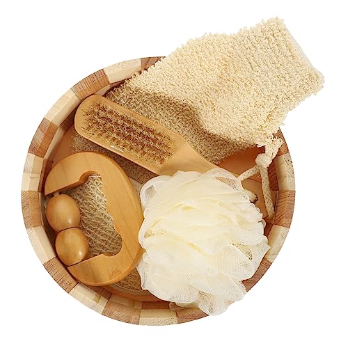 BIUDECO 1 Set Badset Exfoliërende Borstel Spa Geschenkmand Scrubber Luffa Badspons Geschenkmand Voor Vrouwen Spa-cadeaus Voor Terug Scrubber Pe Schrobben Huidsverzorging Mevrouw