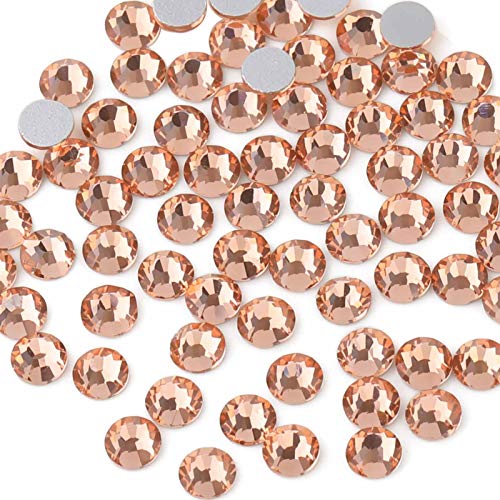 BEADSLAND Strassteentjes met platte onderkant, nagelkristallen, strassteentjes voor nagels, champagne, SS10 (2,7 2,8 mm), 1440 stuks