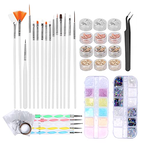 bizofft Nail Art Decoratie Kit, Decoratie Nail Art Set voor Huishouden Huishouden voor Nail Art Beauty Salon