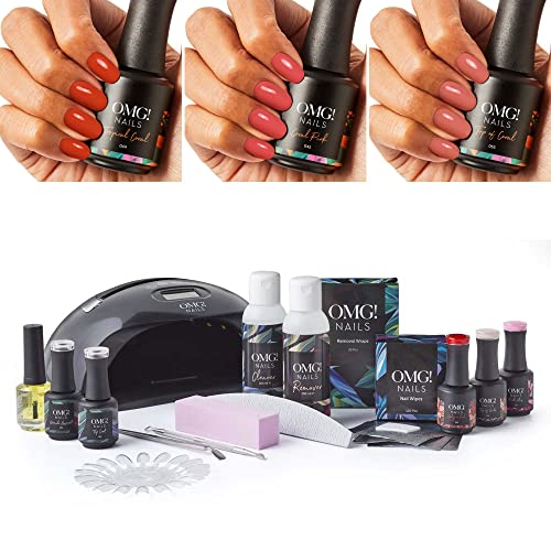 OMG! Nails Gellak Starterspakket Coral Lovers met lamp