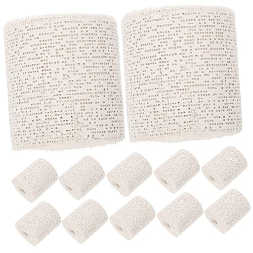 KOMBIUDA 12Pcs Rolls Gips Bandage Plakband Gaas DIY Ambachten Gips Bandage Rollen Voor Hobby Ambachten Buik Mallen Bandages Ambachtelijke Projecten Gaas Wit Gips Gaas Body