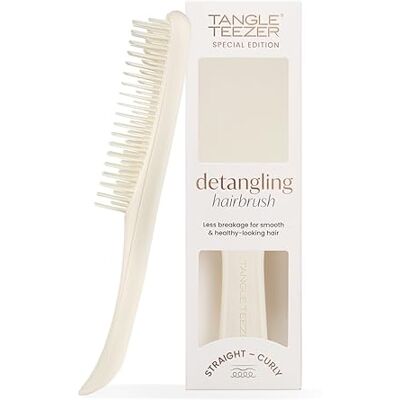Tangle Teezer Ultimate Detangler-haarborstel Voor nat en droog haar Anti-klit borstel voor alle haartypen Gelaagde tanden verminderen breuken en elimineren klitten Porselein Crème Matte Finish Tangle Teezer Ultimate Detangler-haarborstel Voor nat en droog haar Anti-klit borstel voor alle haartypen Gelaagde tanden verminderen breuken en elimineren klitten Porselein Crème Matte Finish