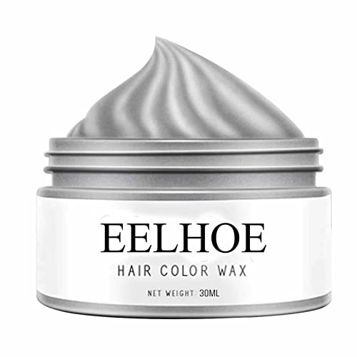 Eastuy Haarkleurwax   Zilvergrijze kleur modder haarverf,1 Oz Instant Haarkleur DIY Kapsel Haarverf Crème voor Halloween Kinderen Mannen Vrouwen