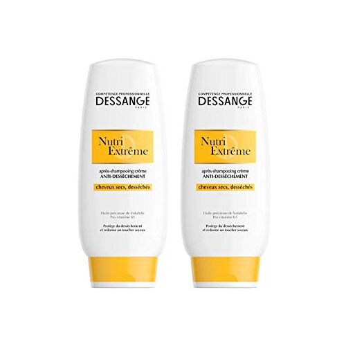 Dessange Nutri Extrême Shampoo Crème Anti-uitdroging voor droog of droog haar, 200 ml, 2 stuks