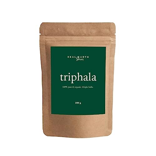 Real Earth Stories Triphala poeder 250 g  Amlaki + Bibitaki + Haritaki 100% natuurlijk en organisch