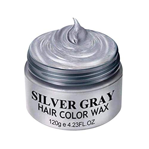 Bagima Haar Haarverf  Zilvergrijs Haarverf Wax Tijdelijke Haar Styling Wax Haarkleur Wax voor Mannen en Vrouwen (120g)