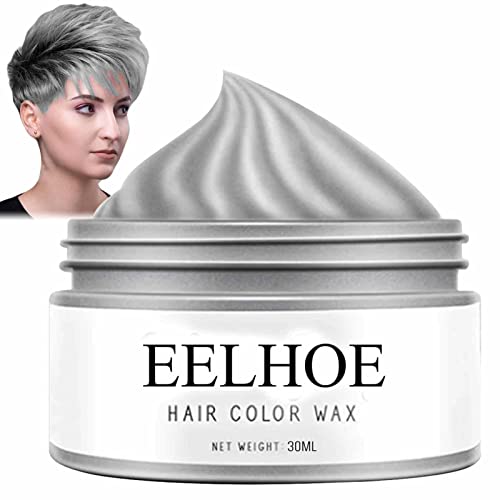 Generic Tijdelijke haarverf,Zilvergrijze kleur modder haarverf 1 Oz Instant Haarkleur DIY Kapsel Haarverf Crème voor Halloween Kinderen Mannen Vrouwen