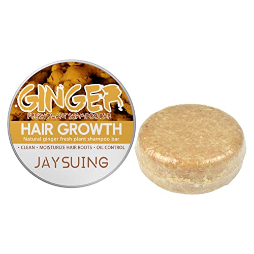 LINGJIONG 1/2/3 stuks Ginger Hair Regrowth Shampoo Bar, gember haargroei-shampoo-reep, Solid Shampoo Bar, shampoo tegen haaruitval, bevordert gezonde haargroei