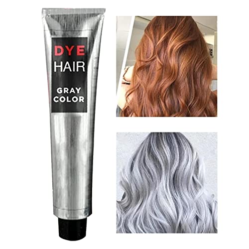 fanelod Grijze Haarverf   Populaire Tijdelijke Haarverf Veilige Haarkleur Crème,3.52oz luxe kleuren modder grijze haarverf, niet-vette matte kapsel as voor feest, cosplay