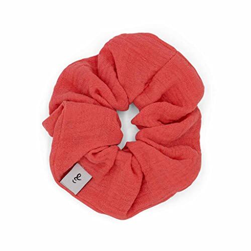 Hutch & Putch hutch&putch Premium mousseline-scrunchie voor dames, haarelastiek van 100% katoen, elastisch haarelastiek voor gezond haar, scrunchie met sterke grip zonder knikpunt