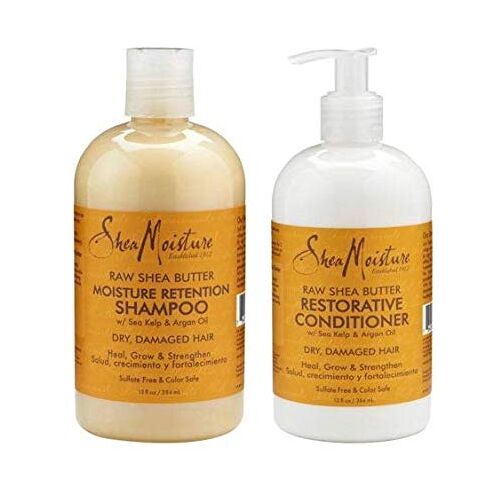 Krissell Shea Moisture Raw Shea Boter Vochtbewaring Shampoo 384ml en Conditioner 384ml