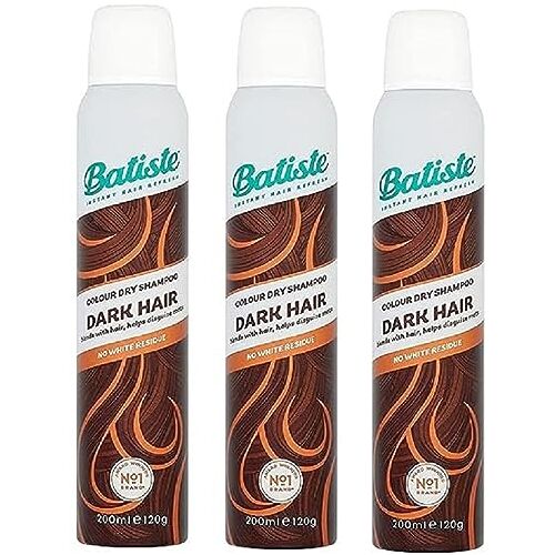 Batiste Droge shampoo voor schoner en frisser haar Divine Brunette, 3 stuks (3 x 200 ml)