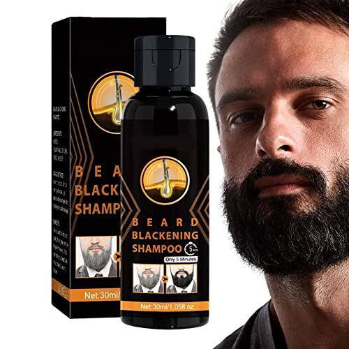 Yajexun Zwarte Kleurshampoo, Baardwas en conditioner voor mannen, Multiflorum Black Hair Dye Shampoo voor grijze, semi-permanente haarkleurshampoo voor mannen