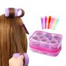 Mandeep Grip Hair Rollers with Clips, Hair Curlers No Heat Hair Styling DIY Design Tool, Hairdressing Curlers Set with Clips for Women, Men, and Kids
