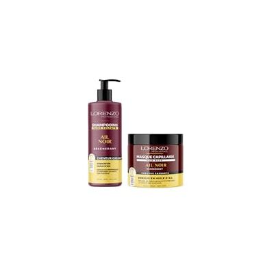 LORENZO PROFESSIONAL Lorenzo CARE PACK Zwarte Knoflook Shampoo en Masker 2x500 ml LORENZO PROFESSIONAL Lorenzo CARE PACK Zwarte Knoflook Shampoo en Masker 2x500 ml