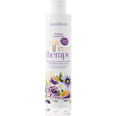 Jean & Len Conditioner Monoï-olie & Passievrucht, voedende verzorging voor droog en pluisgevoelig haar, geeft glans en vergemakkelijkt het ontwarren, veganistisch, 300 ml Jean & Len Conditioner Monoï-olie & Passievrucht, voedende verzorging voor droog en pluisgevoelig haar, geeft glans en vergemakkelijkt het ontwarren, veganistisch, 300 ml