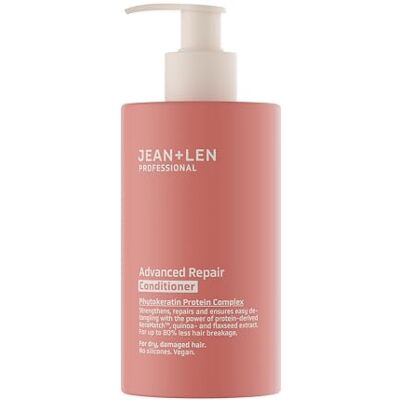 Jean & Len Conditioner Professional Advanced Repair: herstellende conditioner voor droog en beschadigd haar, versterkt en verzorgt intensief, voor minder haarbreuk. Zonder siliconen, vegan, 300 ml Jean & Len Conditioner Professional Advanced Repair: herstellende conditioner voor droog en beschadigd haar, versterkt en verzorgt intensief, voor minder haarbreuk. Zonder siliconen, vegan, 300 ml
