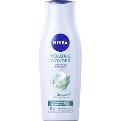 Beiersdorf NIVEA Volume Wonder krachtige shampoo (400 ml), volume shampoo met collageen en natuurlijk bamboeextract, siliconenvrij* haarshampoo voor direct volume-effect Beiersdorf NIVEA Volume Wonder krachtige shampoo (400 ml), volume shampoo met collageen en natuurlijk bamboeextract, siliconenvrij* haarshampoo voor direct volume-effect