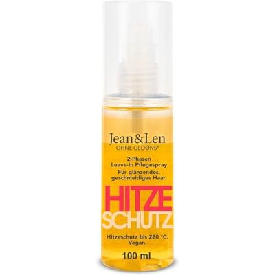 Jean & Len Hittebescherming 2-fasen leave-in spray, vegan, 100 ml Voor elk haartype, beschermt het haar tegen hitteschade tot 220 °C, anti-frizz-formule, zonder parabenen & siliconen Jean & Len Hittebescherming 2-fasen leave-in spray, vegan, 100 ml Voor elk haartype, beschermt het haar tegen hitteschade tot 220 °C, anti-frizz-formule, zonder parabenen & siliconen