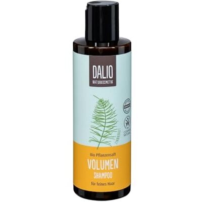 Dalio Volume shampoo 1 x 200 ml fles voor fijn haar creëert vol haar zonder te verzwaren met plantensap tintkruid gecertificeerde veganistische natuurlijke cosmetica Dalio Volume shampoo 1 x 200 ml fles voor fijn haar creëert vol haar zonder te verzwaren met plantensap tintkruid gecertificeerde veganistische natuurlijke cosmetica