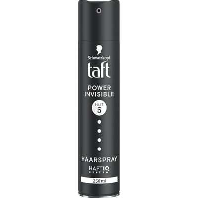 TAFT Schwarzkopf Power Invisible Haarspray (250 ml), houdgraad 5 haarstyling, haarspray voor alle haartypes, niet-klevend en zonder te verzwaren, veganistische formule Schwarzkopf haarspray Power Invisible geeft droog haar zichtbaar meer volume voor ee TAFT Schwarzkopf Power Invisible Haarspray (250 ml), houdgraad 5 haarstyling, haarspray voor alle haartypes, niet-klevend en zonder te verzwaren, veganistische formule Schwarzkopf haarspray Power Invisible geeft droog haar zichtbaar meer volume voor ee