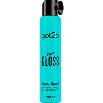 Got2B gotGloss Glanzspray (200 ml) Finish Styling Spray, hittebescherming gotGloss glansspray geeft het haar een glanzende en soepele afwerking, kroescontrole en hittebescherming tot 230 °C Got2B gotGloss Glanzspray (200 ml) Finish Styling Spray, hittebescherming gotGloss glansspray geeft het haar een glanzende en soepele afwerking, kroescontrole en hittebescherming tot 230 °C