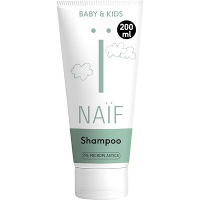 Naïf , Voedende Shampoo voor Baby & Kids, Reinigt het haar en de gevoelige hoofdhuid, prikt niet in de ogen, met natuurlijke ingrediënten, zoals kokosolie en katoenzaadolie, 100% Vegan, 200ml Naïf , Voedende Shampoo voor Baby & Kids, Reinigt het haar en de gevoelige hoofdhuid, prikt niet in de ogen, met natuurlijke ingrediënten, zoals kokosolie en katoenzaadolie, 100% Vegan, 200ml