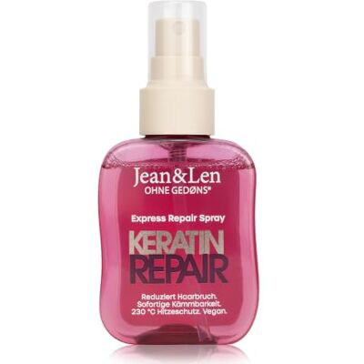 Jean & Len Express Repair Spray Keratine voor Beschadigd Haar, Vegan Herstelt droog & beschadigd haar, hittebescherming tot 230 °C, versterkt de haarstructuur & verbetert de doorkambaarheid Jean & Len Express Repair Spray Keratine voor Beschadigd Haar, Vegan Herstelt droog & beschadigd haar, hittebescherming tot 230 °C, versterkt de haarstructuur & verbetert de doorkambaarheid