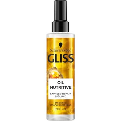 Gliss Express-Repair Conditioner Oil Nutritive (200 ml), haarspoeling voedt strochtig, beschadigd haar, verzorgende spoeling met bescherming tegen hitte tot 230 °C Gliss Express-Repair Conditioner Oil Nutritive (200 ml), haarspoeling voedt strochtig, beschadigd haar, verzorgende spoeling met bescherming tegen hitte tot 230 °C