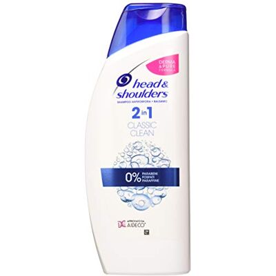Head & Shoulders Classic Clean 2-in-1 anti-roos shampoo en conditioner, verpakking van 3 (3 x 540 ml) voor vettig haar, zonder parabenen, tot 72 uur bescherming Head & Shoulders Classic Clean 2-in-1 anti-roos shampoo en conditioner, verpakking van 3 (3 x 540 ml) voor vettig haar, zonder parabenen, tot 72 uur bescherming