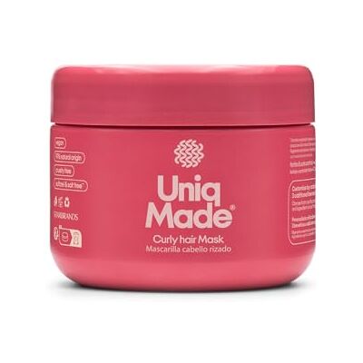 Uniq Made – Krullend haarmasker 250 ml Professionele hydraterende en voedende behandeling Kruldefinitie, anti-kroes en natuurlijke glans Romige textuur voor zacht haar Uniq Made – Krullend haarmasker 250 ml Professionele hydraterende en voedende behandeling Kruldefinitie, anti-kroes en natuurlijke glans Romige textuur voor zacht haar