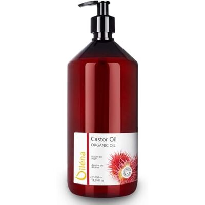 Oïléna 100% zuivere ricinusolie koudgeperste baardverzorging en groeibevorderaar, huidversteviging en rimpelvermindering, haarverzorging en wortelversterking, natuurlijk en veganistisch, 1000 ml Oïléna 100% zuivere ricinusolie koudgeperste baardverzorging en groeibevorderaar, huidversteviging en rimpelvermindering, haarverzorging en wortelversterking, natuurlijk en veganistisch, 1000 ml