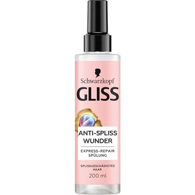 Gliss Splijtstof tegen splijten wonder (200 ml), haarconditioner herstelt beschadigde haarvezels, voor langdurige gespleten haarpunten, met hittebescherming tot 230 °C Gliss Splijtstof tegen splijten wonder (200 ml), haarconditioner herstelt beschadigde haarvezels, voor langdurige gespleten haarpunten, met hittebescherming tot 230 °C