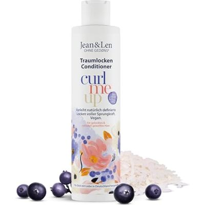 Jean & Len Droomkrullen conditioner rijstwater & açaibes, vegan, 300 ml Voor krullend & golvend haar, bestrijdt frizz en geeft soepelheid, zonder parabenen & siliconen Jean & Len Droomkrullen conditioner rijstwater & açaibes, vegan, 300 ml Voor krullend & golvend haar, bestrijdt frizz en geeft soepelheid, zonder parabenen & siliconen