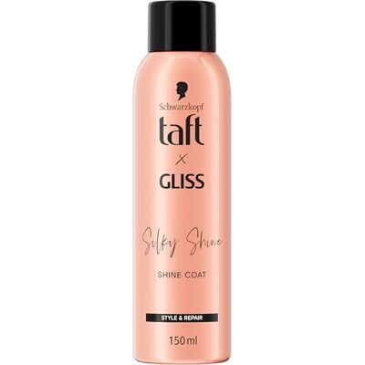 TAFT x Gliss Silky Shine Shine Coat (150 ml), Shine Spray biedt onmiddellijke glans voor het haar, tot 72 uur anti-frizz-effect en hittebescherming tot 230°, voor alle haartypes TAFT x Gliss Silky Shine Shine Coat (150 ml), Shine Spray biedt onmiddellijke glans voor het haar, tot 72 uur anti-frizz-effect en hittebescherming tot 230°, voor alle haartypes