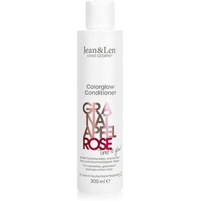 Jean & Len Conditioner Colorglow voor gekleurd haar, met granaatappelextract, rozenblaadjes en panthenol, fruitige en bloemige geur, zonder parabenen en siliconen, veganistisch, 300 ml Jean & Len Conditioner Colorglow voor gekleurd haar, met granaatappelextract, rozenblaadjes en panthenol, fruitige en bloemige geur, zonder parabenen en siliconen, veganistisch, 300 ml