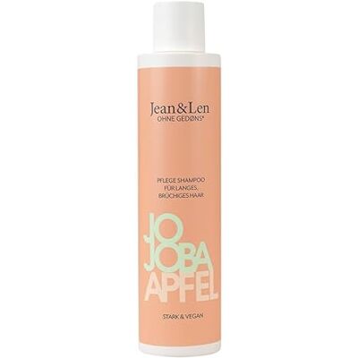 Jean & Len Verzorgende Shampoo Jojoba & Appel, verzorgt lang en broos haar, voor gezonder & sterker ogend haar, haarverzorging met appelgeur, zonder parabenen & siliconen, vegan, 300 ml Jean & Len Verzorgende Shampoo Jojoba & Appel, verzorgt lang en broos haar, voor gezonder & sterker ogend haar, haarverzorging met appelgeur, zonder parabenen & siliconen, vegan, 300 ml