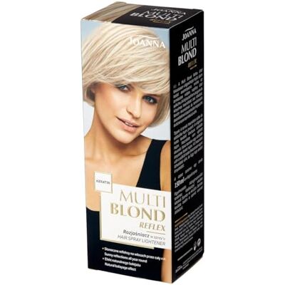 Joanna x, Haarspray Keratin Meerkleuren Blond Hair Reflex 150 ml,Rood Verlicht het haar geleidelijk op en zorgt voor zonnige reflecties en een natuurlijk balayage-effect; snel aan te brengen. Joanna x, Haarspray Keratin Meerkleuren Blond Hair Reflex 150 ml,Rood Verlicht het haar geleidelijk op en zorgt voor zonnige reflecties en een natuurlijk balayage-effect; snel aan te brengen.