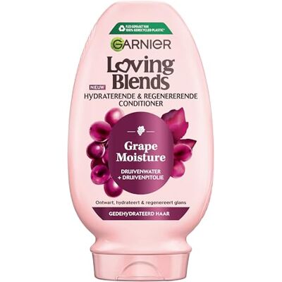 Garnier Loving Blends Grape Moisture Conditioner – Ontwart en hydrateert – Voor gedehydrateerd haar 250ml Garnier Loving Blends Grape Moisture Conditioner – Ontwart en hydrateert – Voor gedehydrateerd haar 250ml