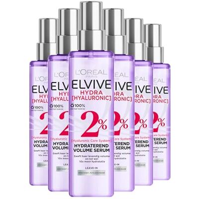 L'Oreal Paris L'Oréal Elvive Hydra Hyaluronic Hydrating Volume Leave In Serum 6 x 150 ml L'Oreal Paris L'Oréal Elvive Hydra Hyaluronic Hydrating Volume Leave In Serum 6 x 150 ml