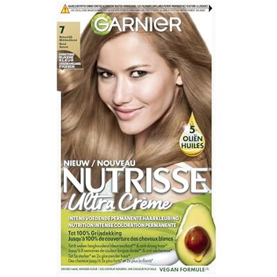NUTRISSE Garnier Ultra Crème 7 Natuurlijk Blond Intens Voedende Permanente Haarkleuring NUTRISSE Garnier Ultra Crème 7 Natuurlijk Blond Intens Voedende Permanente Haarkleuring