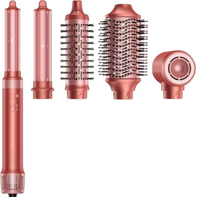 HITTIONA 5-in-1 Air Styler met sutomatische krultang om te krullen, glad te maken, volume zonder schade door hitte, compact en licht, geschikt voor alle haartypes, geschenken HITTIONA 5-in-1 Air Styler met sutomatische krultang om te krullen, glad te maken, volume zonder schade door hitte, compact en licht, geschikt voor alle haartypes, geschenken