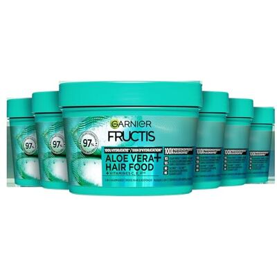 Fructis Garnier Hair Food Aloë Vera 3-in-1 Hydraterend Haarmasker Voordeelverpakking Normaal Tot Droog Haar 6 x 350ml (NL) Fructis Garnier Hair Food Aloë Vera 3-in-1 Hydraterend Haarmasker Voordeelverpakking Normaal Tot Droog Haar 6 x 350ml (NL)