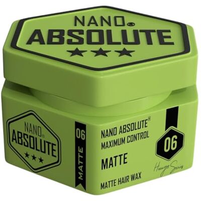 NANO ABSOLUTE Matte Hair Wax 140 ml Haarwax Haarstyling wax haargel gel wax haarwax heren barbershop Hair Styling (140 ml, 06 mat) NANO ABSOLUTE Matte Hair Wax 140 ml Haarwax Haarstyling wax haargel gel wax haarwax heren barbershop Hair Styling (140 ml, 06 mat)