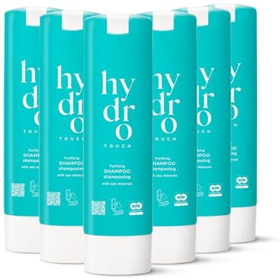 hydro TOUCH ADA Cosmetics Shampoo, vitaliserende haarverzorging, veganistisch met zeemineralen en algenextract, navulverpakking voor Smart Care wandhouder , Made in Germany, 6 x 300 ml hydro TOUCH ADA Cosmetics Shampoo, vitaliserende haarverzorging, veganistisch met zeemineralen en algenextract, navulverpakking voor Smart Care wandhouder , Made in Germany, 6 x 300 ml