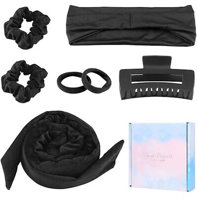 Carehabi Krulspeldenset, haarrollers, grote krullen, zonder hitte, zijden haarkrullers met haarelastiekjes, haarclip, scrunchie Carehabi Krulspeldenset, haarrollers, grote krullen, zonder hitte, zijden haarkrullers met haarelastiekjes, haarclip, scrunchie
